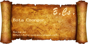 Bota Csongor névjegykártya