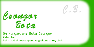 csongor bota business card